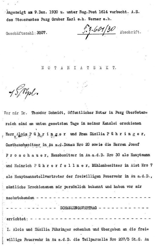 SchenkungsvertragFeuerwehrgrundstck
